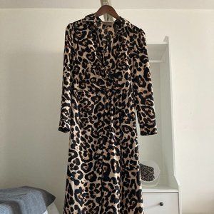 Baum Und Pferdgarten Leopard Print Crepe Long Dress